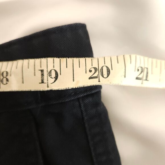 Vintage Chaps Ralph Lauren Mens 40x10 Navy Blue Chino Khaki Shorts Golf Casual - Picture 5 of 7